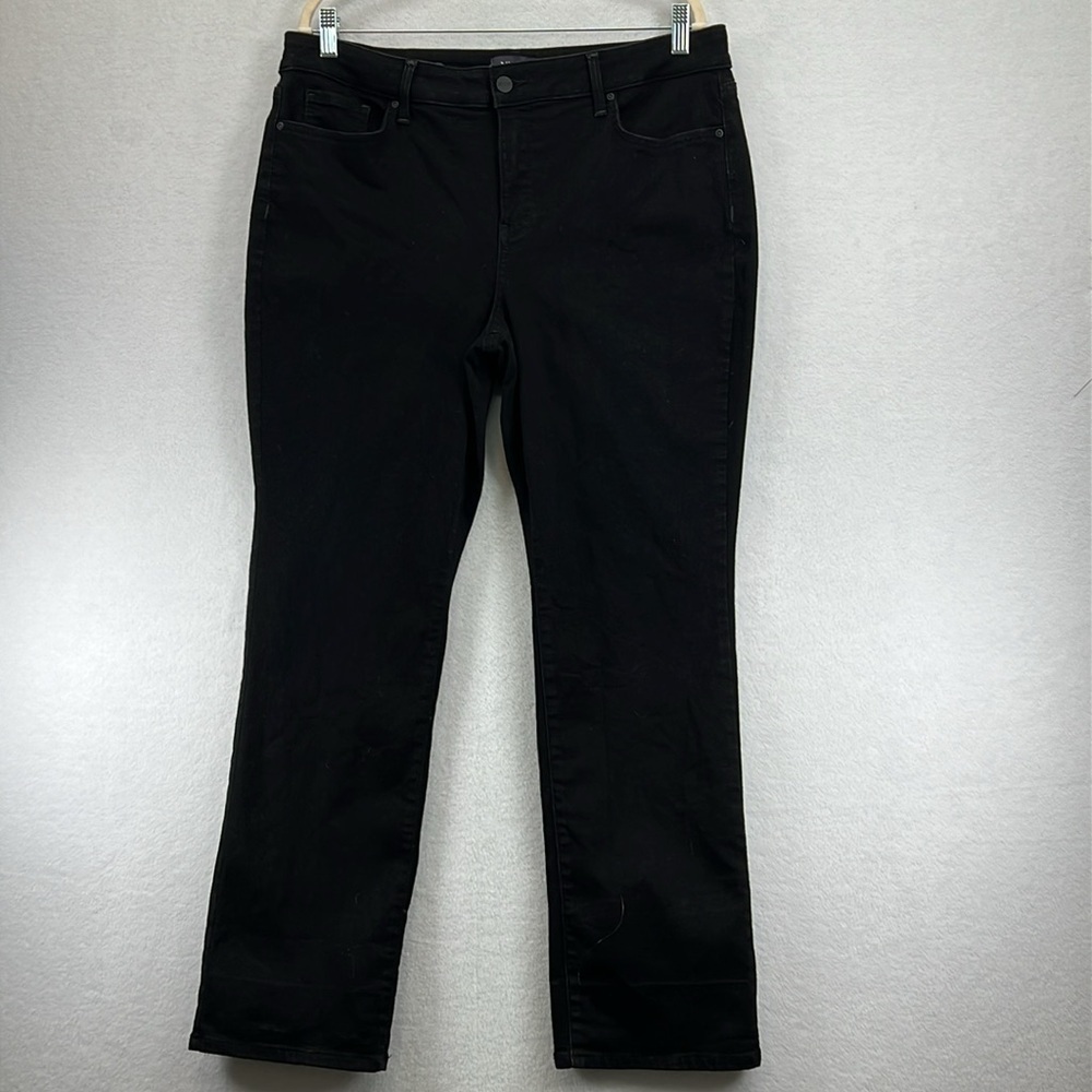 NYDJ Marilyn Straight Women’s Jeans Sz 16P Black Lift Tuck Technology High Rise